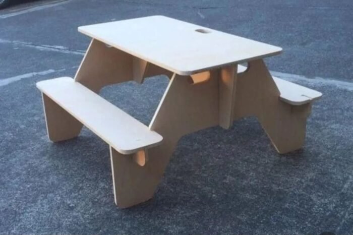 Hermosa mesa picnic infantil ensamblada - Imagen 2